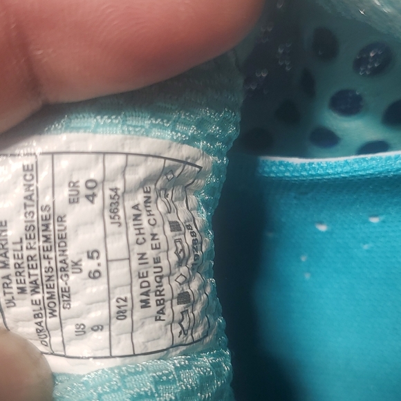 Women’s Merrell Ultra Marine Water Resistant Shoes Size 9 Blue Trail  (EU 40) - Picture 14 of 14
